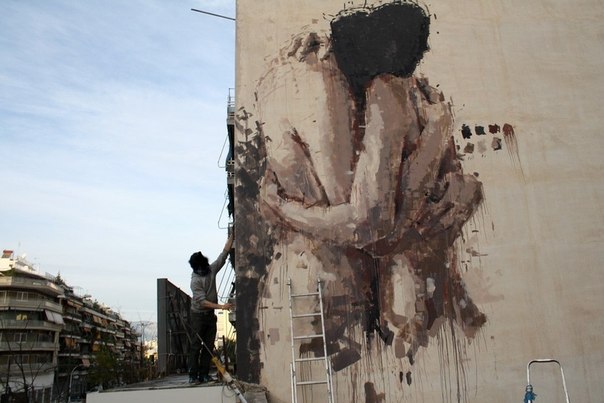 Работы испанского уличного художника Borondo