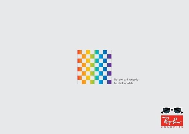 Ray Ban: "Не все обязательно должно быть черно-белым"